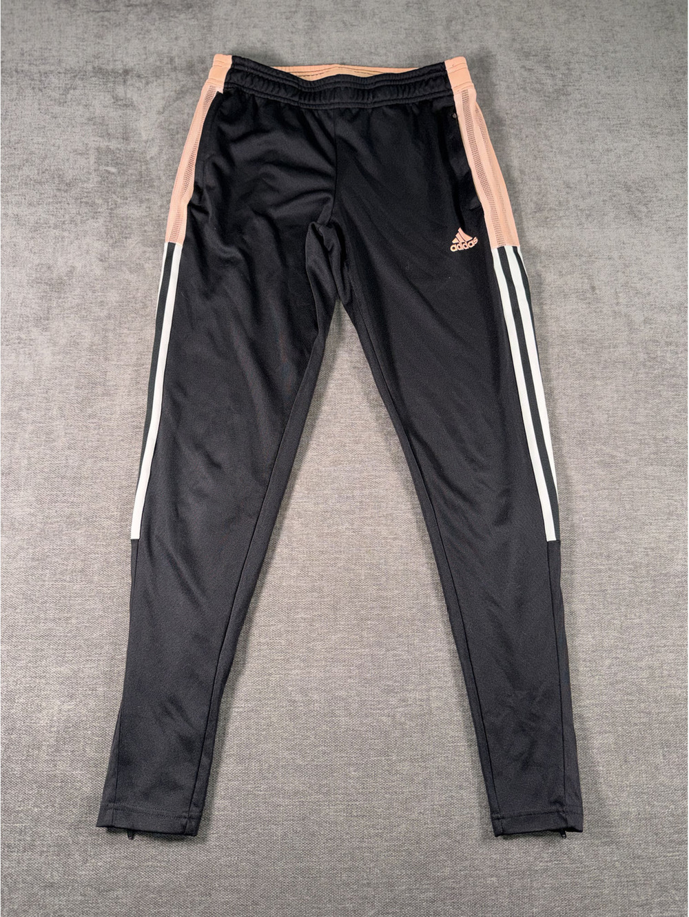 Adidas Women's Black and Pink Athletic Track Pants Size XS